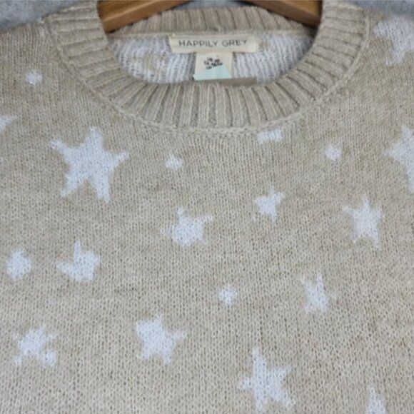 Brand New Happily Grey Women's Cropped Sweater - Picture 3 of 6